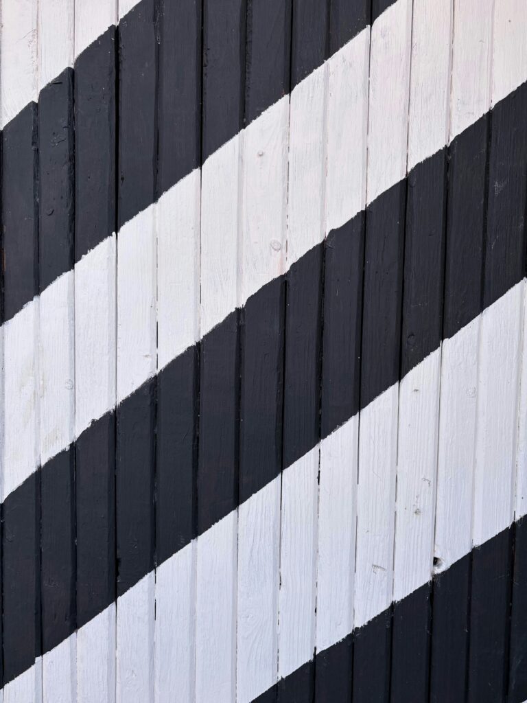 black and white jail stripes
